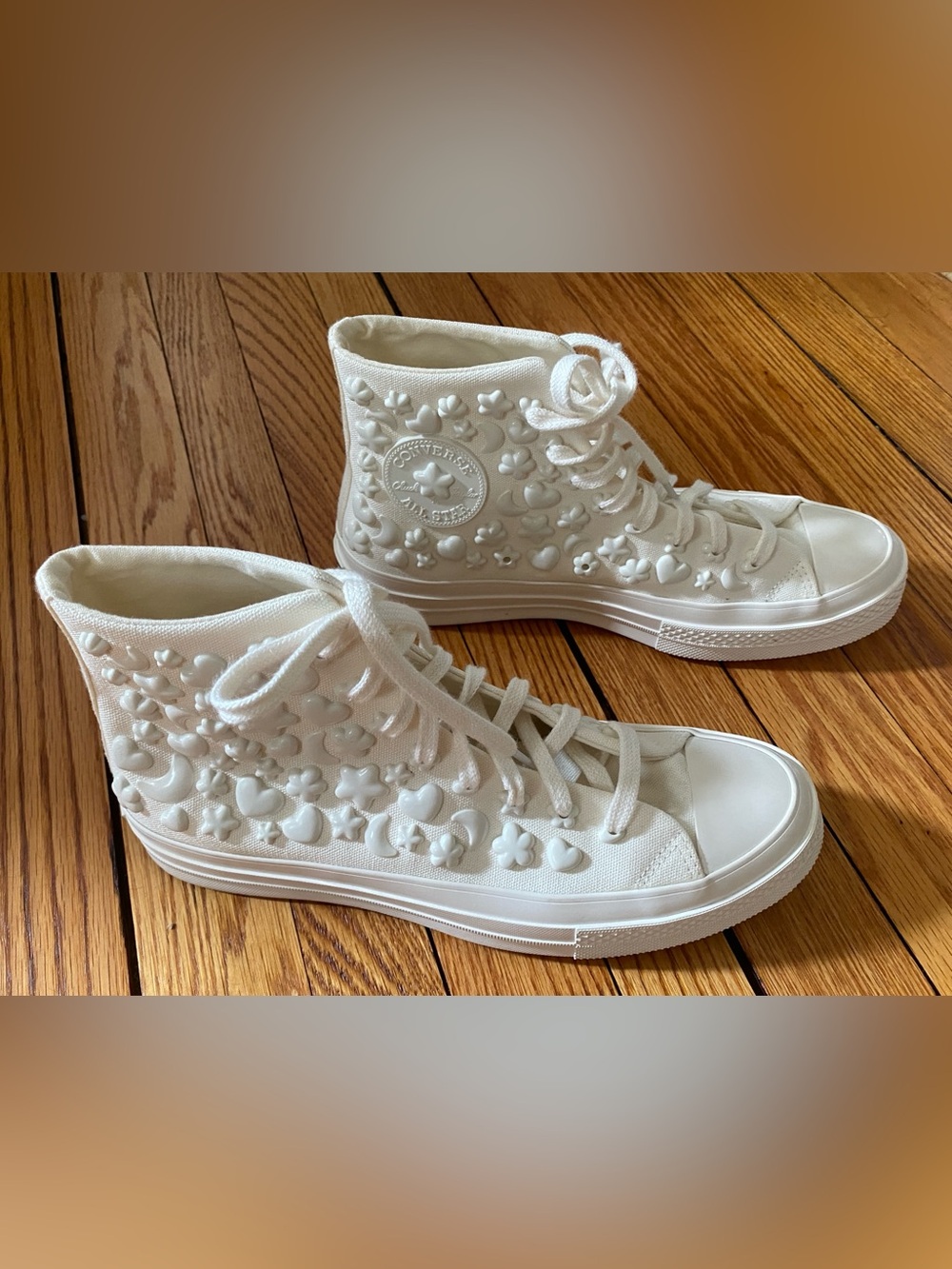 Converse Chuck 70 Hi 3D Charms Egret White High Top Sneakers Women's 9.5